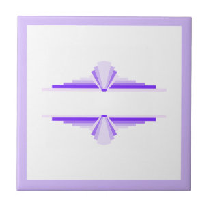 Carreau Éléments Art déco dans les violets profonds et 