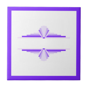Carreau Éléments Art déco dans les violets profonds et 