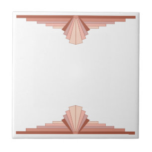 Carreau Éléments Art déco dans une palette d'or rose