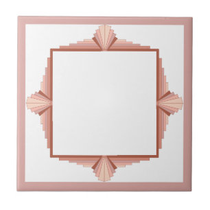 Carreau Éléments Art déco dans une palette d'or rose