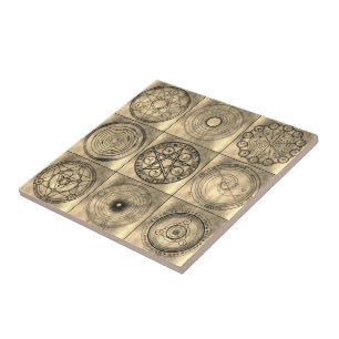 Carreau Éléments de géométrie sacrée alchimique