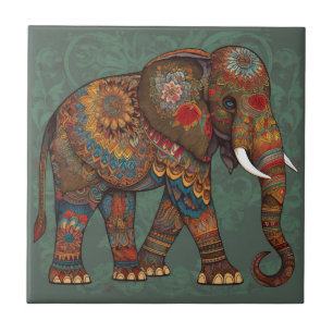 Carreau Eléphant bohémien avec Carrelage en céramique d'ar