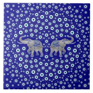 Carreau Eléphant de l'oeil du mal Bonne chance Charme