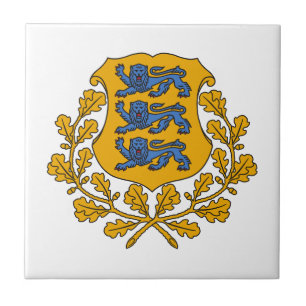 Carreau emblème symbole armoiries drapeau pays Estonie