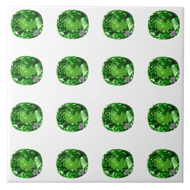Carreau Emerald Gemstone, vert (Devant)
