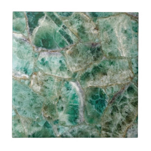 Carreau Emerald Marble Green Quartz Crystal Gemstone Impre