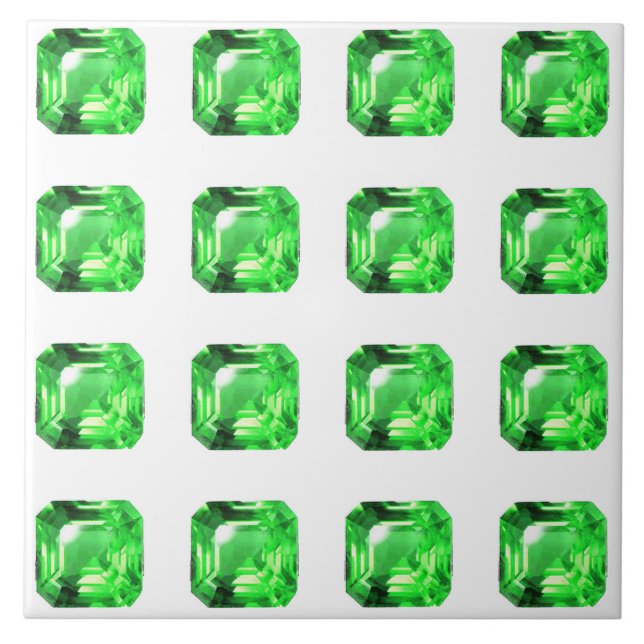 Carreau Emerald, vert vif (Devant)
