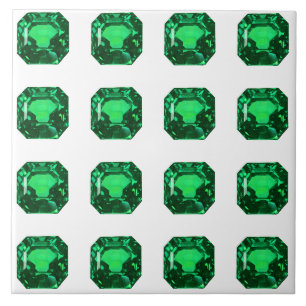 Carreau Émeraude Motif verte