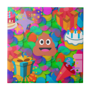 Carreau emoji joyeux pod'anniversaire