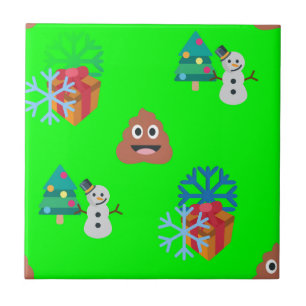 Carreau emoji poop de noël