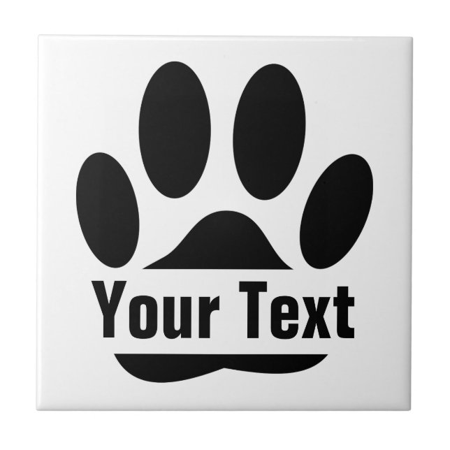 Carreau Empreinte De Fragment De Chien Avec Texte Personna (Devant)