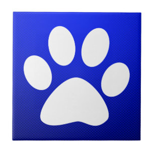 Carreau Empreinte de patte bleu