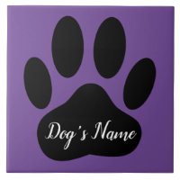 Empreinte de patte de chien avec nom personnalisé