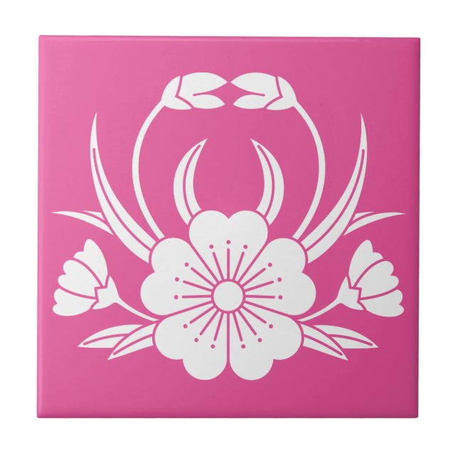 CARREAU EN CÉRAMIQUE 小山蟹桜 (Devant)