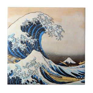 Carreau En Céramique 神奈川沖浪裏, grande vague de 北斎, Hokusai, Ukiyo-e