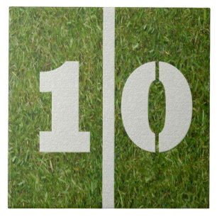 Carreau En Céramique 10e Anniversaire Tuile de football personnalisable