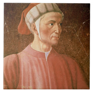 Carreau En Céramique 1265-1321) détails de Dante Alighieri (de son