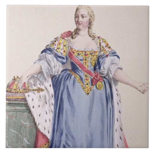 Carreau En Céramique 1717-80) impératrices de Maria Theresa (de (Devant)