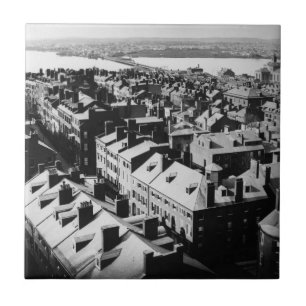 Carreau En Céramique 1859 : La ville de Boston, le Massachusetts