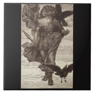 Carreau En Céramique 1871 Odin, Dieu nordique de la sagesse