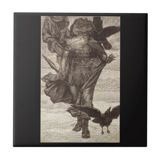 Carreau En Céramique 1871 Odin, Dieu nordique de la sagesse (Devant)