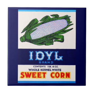 Carreau En Céramique 1930 Idyl Sweet Corn étiquette