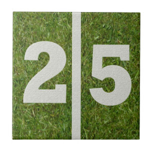 Carreau En Céramique 25ème Tuile personnalisable du football