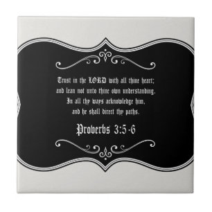 Carreau En Céramique 3:5 de proverbes - cadeau chrétien fait sur