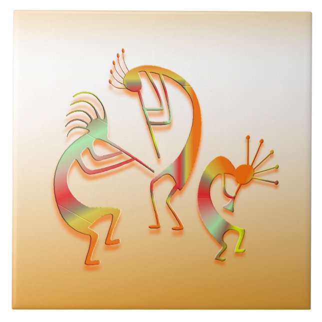Carreau En Céramique 3 Kokopelli (Devant)