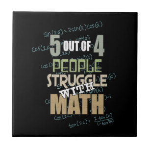 Carreau En Céramique 5 personnes sur 4 luttent avec les maths - nouveau