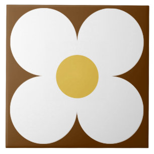 Carreau En Céramique 60s les années 70 tuile de fleurs rétro