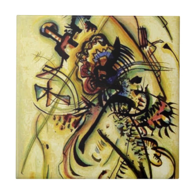 Carreau En Céramique À la voix inconnue de Kandinsky (Devant)