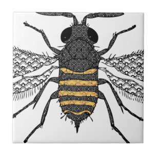 Carreau En Céramique Abeille vintage