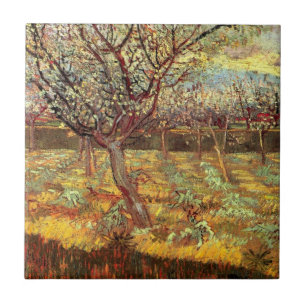 Carreau En Céramique Abricotiers en fleurs par Vincent van Gogh