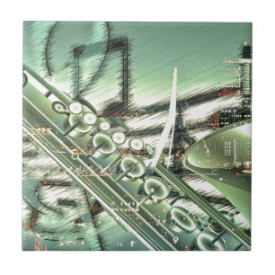 Carreau En Céramique Accessoires design de musique saxophone - personna