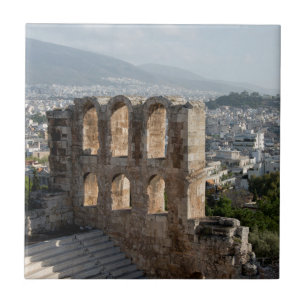 Carreau En Céramique Acropole Ruines antiques surplombant Athènes