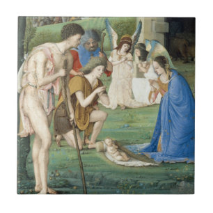 Carreau En Céramique Adoration des bergers, circa 1500