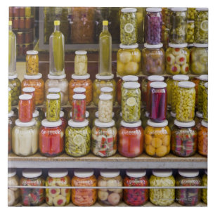 Carreau En Céramique Affichage des fruits et des légumes marinés