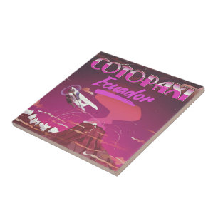 Carreau En Céramique Affiche de voyage par AVION Cotopaxi ,Équateur