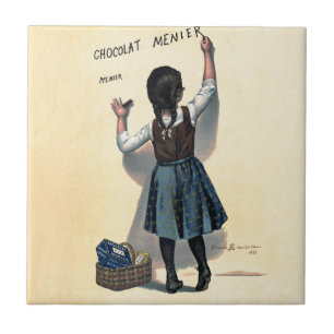 Carreau En Céramique Affiche vintage Chocolat Menier française Art Boui