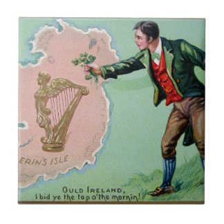 Carreau En Céramique Affiche vintage de la Saint Patrick