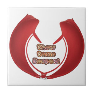 Carreau En Céramique Afficher un peu de respect Imprimé