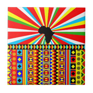 Carreau En Céramique Africain Print Kente Motif Tribal