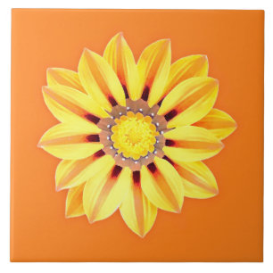 Carreau En Céramique African Daisy / Gazania - Orange et Jaune