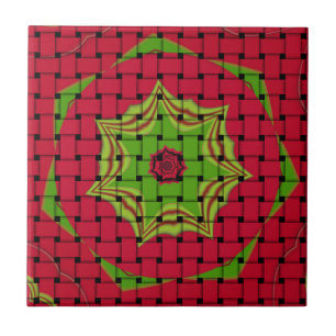 Carreau En Céramique African Lovely Design rouge tissé