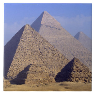 Carreau En Céramique Afrique, Égypte, Le Caire, Gizeh. Grandes pyramide