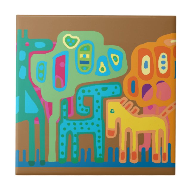 Carreau En Céramique Afrique ethnique (Devant)