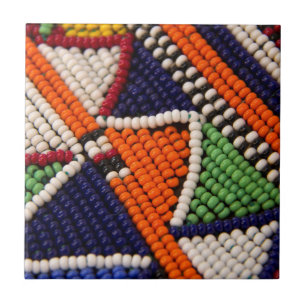 Carreau En Céramique Afrique, Kenya. Perles Tribales Maasai