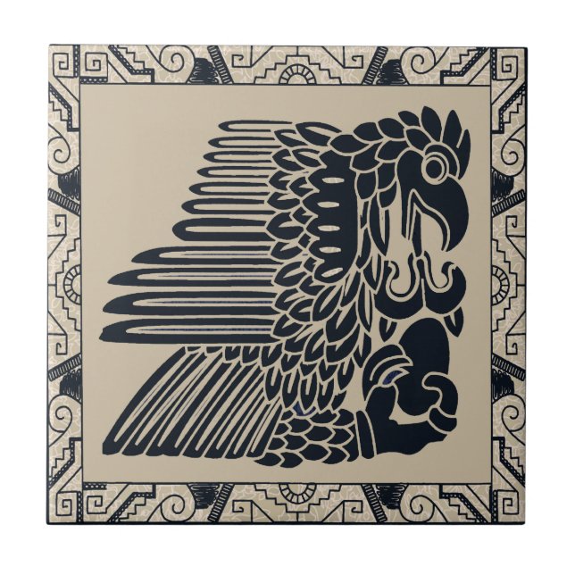 Carreau En Céramique Aigle inca avec une nouvelle vie (Devant)