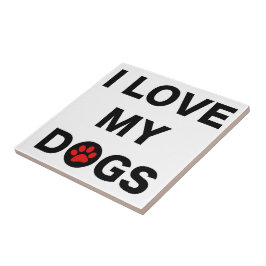 Carreau En Céramique Aimez mes chiens (b)
